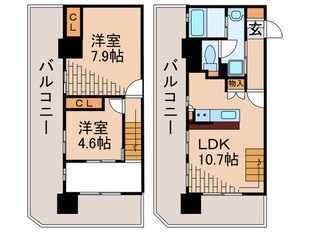 F･PARC GRANDMARK天神の物件間取画像